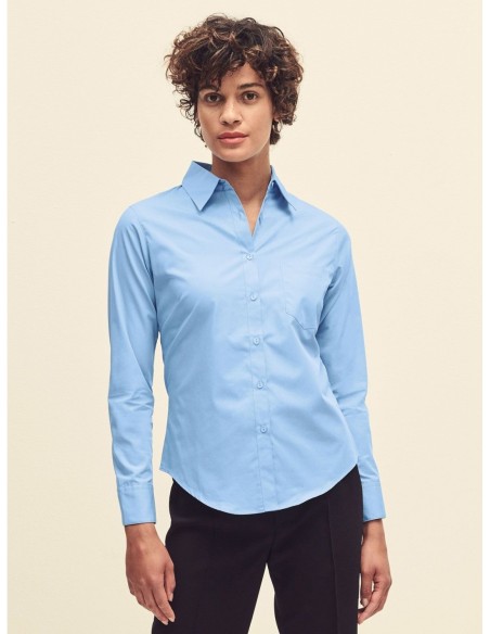 Ladies Poplin Shirt Long Sleeve