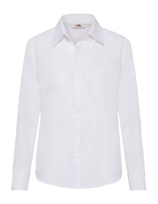 Ladies Poplin Shirt Long Sleeve 2