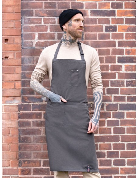 Grembiule con pettorina stile denim ROCK CHEF®-Stage2